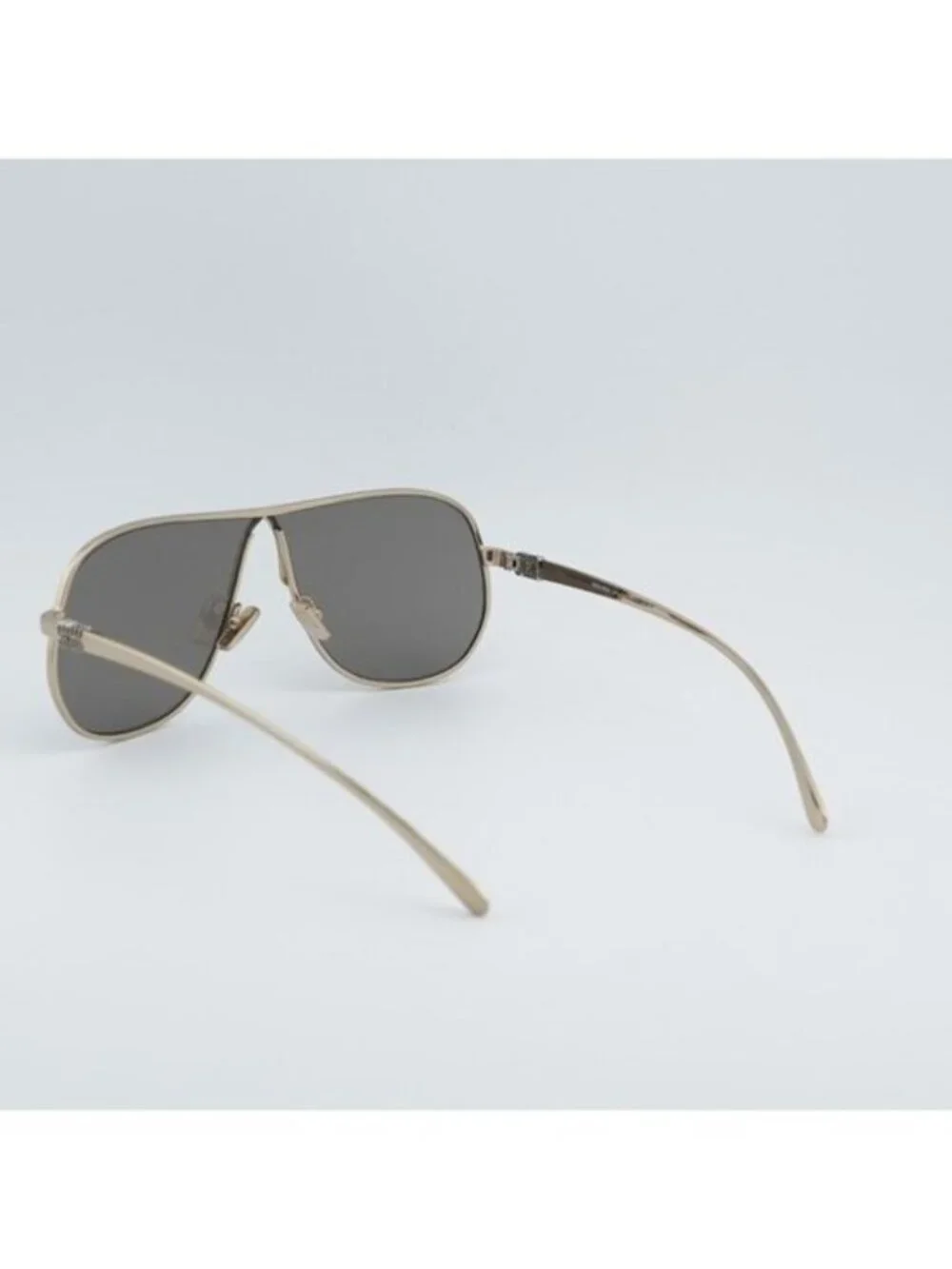 Miu Miu MUA56S ZVN80Q Sunglasses Pale Gold Geometric Frame, Dark Grey Lenses